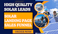 generate high quality solar leads  design converting landing page sales funnel