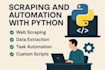 provide python web scraping and automation services