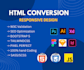 convert figma , xd , psd , ai , image  to html css bootstrap5