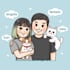 do family cute illustration