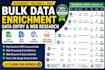 do bulk data enrichment using data entry and web research