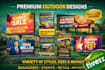 design eye catching static outdoor media, billboards, banners, standees, signage