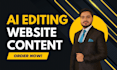 edit and improve your ai generated website content