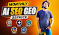 do monthly off page SEO aeo GEO and backlink building