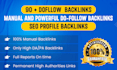 create da 90 plus dofollow backlinks manually created links