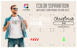 do complete color separation for screen printing