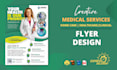 design medical health and home care clinical dental flyer