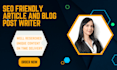 write SEO articles, blog posts and effective website content