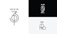 design minimalist number logo
