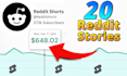 create tiktok and youtube short videos using reddit stories
