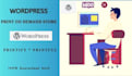 build custom print on demand wordpress, printful, printify, woocommerce store