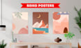 create boho art poster