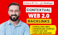 do web 2 0 backlinks manually 100 percent indexable