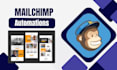 setup email automation, mailchimp and email template design