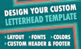 design a custom, branded letterhead template
