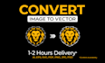do manual vector tracing, convert image to vector, redraw and vectorize logo