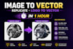 do image to vector , replicate, logo to vector, in 1 hour