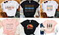 design custom typography t shirt