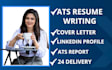write CV, resume, cover letter and optimize linkedin profile
