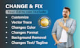 change, fix or vectorize your logo or any graphic design