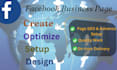 create, setup and design professional facebook business page