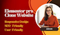 elementor pro clone website