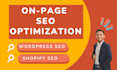 do advance wordpress and shopify on page SEO