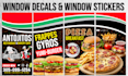 do custom window decals, storefront signs, and vinyl shopfront stickers