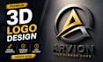 design a modern minimalist 3d logo and brand identity