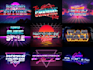 make a 80s futuristic synthwave retro 3d logo in chrome and neon