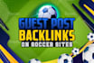 create guest post backlinks on soccer sites