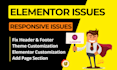 fix wordpress elementor errors, responsive issues and divi builder issues