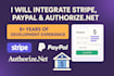 integrate stripe or paypal into mobile web and app integrate any payment gateway