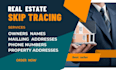 provide verified real estate skip tracing services in bulk