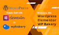 design wordpress site with wp bakery, elementor pro