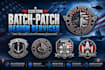 craft custom vintage, military logo and badge patch design