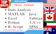 analyze data using matlab tableau spss excel r python sql