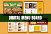 do digital restaurant menu, menu design, led tv screen food menu board design