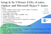 setup vmware esxi, vcenter, workstation, ha, drs, SSL and microsoft hyperv, vdi