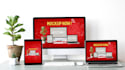 design iphone macbook tablet device screen mockup