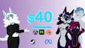 retexture and setup vrchat furry avatars for  PC and quest