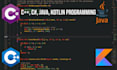 do your cpp, csharp, kotlin, java tasks or projects