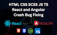 fix HTML, CSS, javascript, and react js issues and bugs