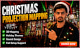 create 3d christmas projection mapping content