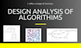do design analysis of algorithms