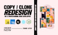 redesign, copy clone website using react js and next js