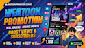 promote webtoon link, comic, wattpad anime kickstarter promotion