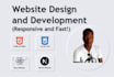 create responsive websites in html css, react nodejs nextjs