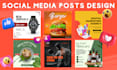 design creative social media carousel, post, banner ads