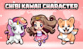 draw original chibi character mascots for merch or logo